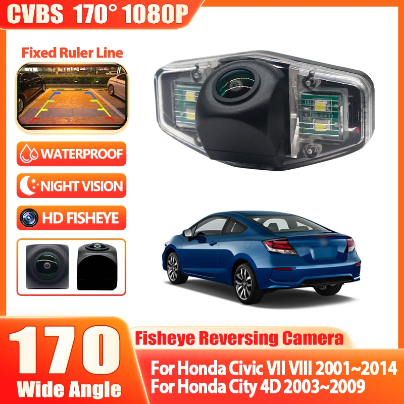 

Car wireless Rear View Camera For Honda Civic VII VIII 2001~2014 For Honda City 4D 2003~2009 Night Vision Backup Camera Full HD
