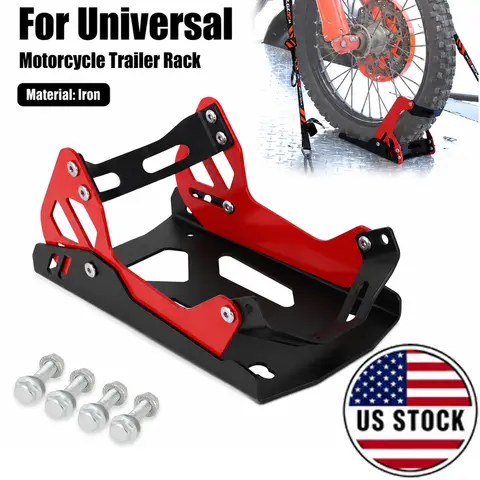 Motorcycle Front Wheel Stand Wheel Chock Upright Heavy-duty Steel For Q20 IN10 Surron Lightbee Ultrabee Trailer Mount Trailer rack Parking Fixed Frame Electric Dirt Bike Parts Universal