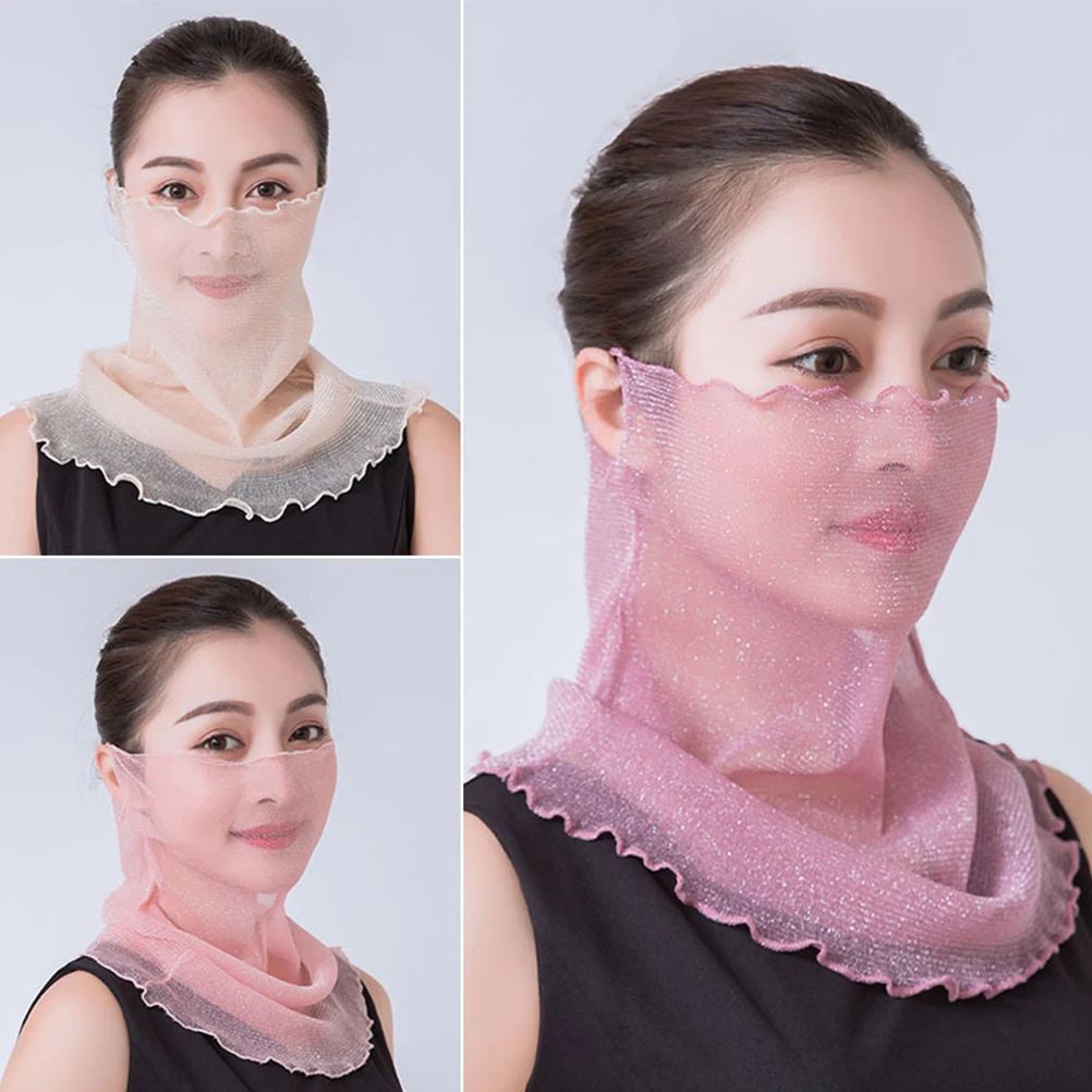

2 Pcs Sunscreen Veil Scarf Face Protection Multifunctional Outdoor Neck Protector from Veils for Women Protective Wrap Uv Wraps
