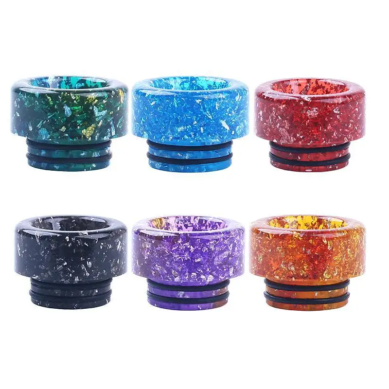 810 Drip Tip Colorful Resin Mouthpiece For  Drag Argus  TFV12 TFV9 Sakerz Master Falcon King Mesh Pro 2 Silver Color