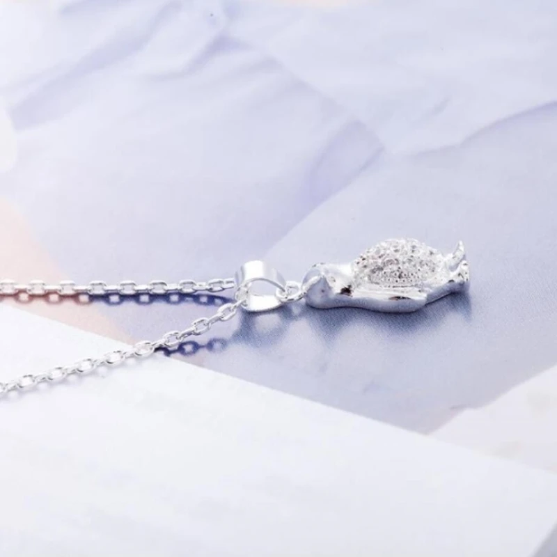 Korean Cute Penguin Literary Shiny Animal Silver Color Clavicle Chain Necklace For Women Fashion Jewelry Party Birthday Gift