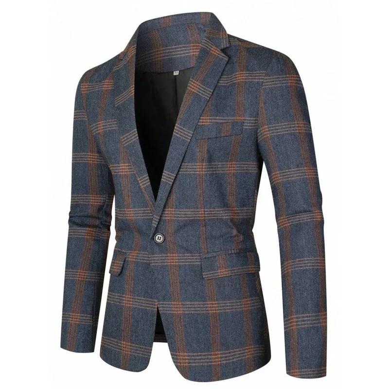 

Мужской костюм E 39005 свободного кроя, деловой, теплый, с двойным разрезом, без бренда, из ткани, не содержащей зарегистрированных торговых марок, для пожилых людей