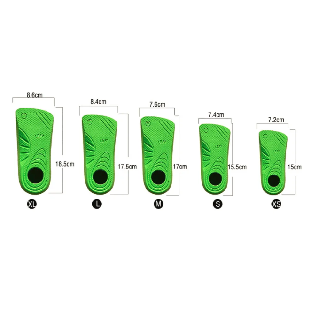 

Breathable Shoe Pads Shock Absorbing Insole Inserts Half Pad Correction EVA Sole Arch Support Anti Slip Foot Care Tool