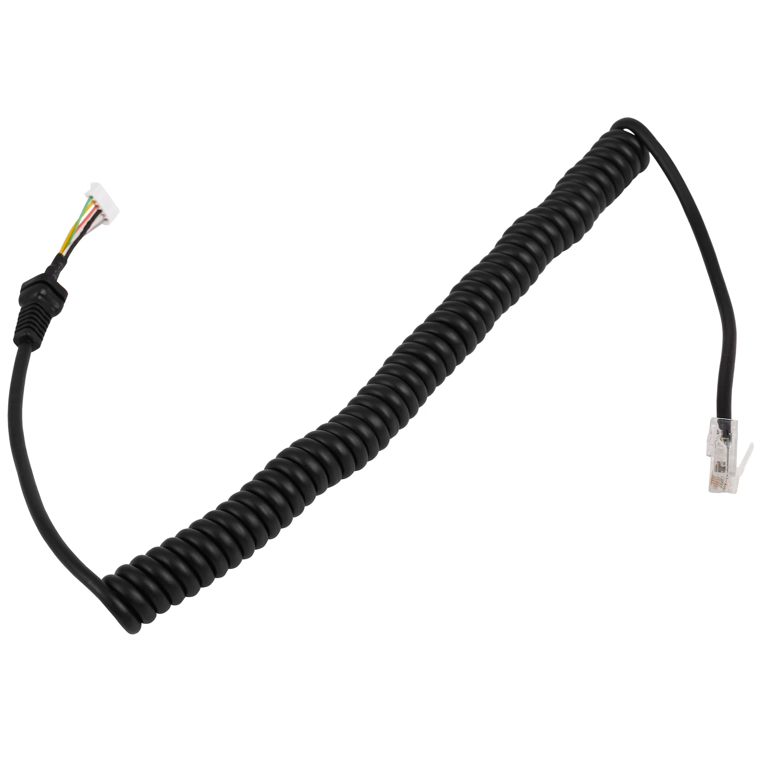 

B27B Car Hand Speaker Microphone Replacement Mic Cables Cord Wire For YAESU MH-48A6 For Car Radio Talkie Walkie Telephone Spring