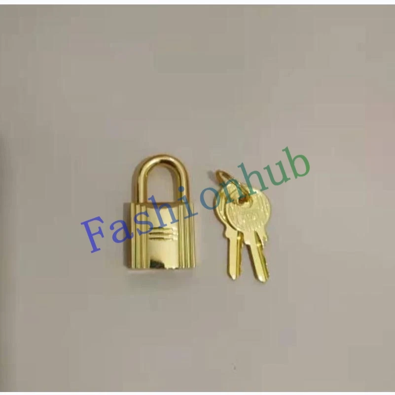 디자이너 핸드백 가방 지갑용 광택 구리 합금 자물쇠 1개, 열쇠 2개, 금색/은색 2가지 색상, 162번 새김