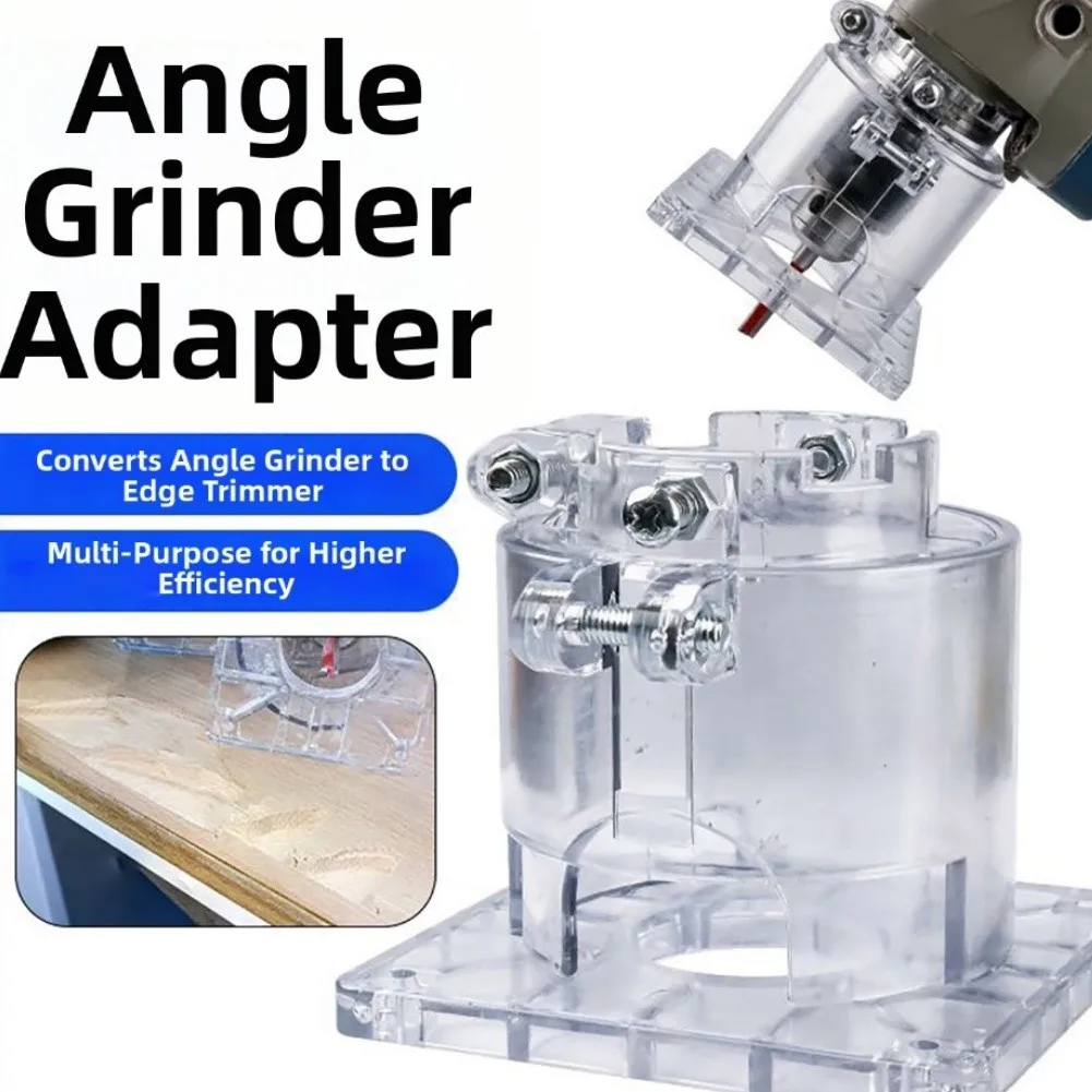 Plastic Conversion Adapter Allows Angle Grinder to Perform Edge Trimming Tasks in For woodworking and Carpentry Work