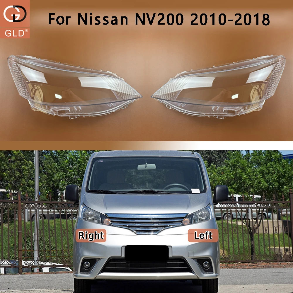 Front Headlight Shell Headlamp Transparent Lampshade Cover Lens Plexiglass Auto Replacement Parts For Nissan NV200 2010-2018