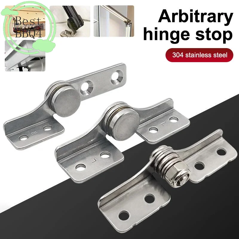 (BBQ4)1Pc Adjustable Arbitrary Hinge Stop 304 Stainless Steel Damping Hinge Nothing Frame Hinge Damping Shaft Positioning