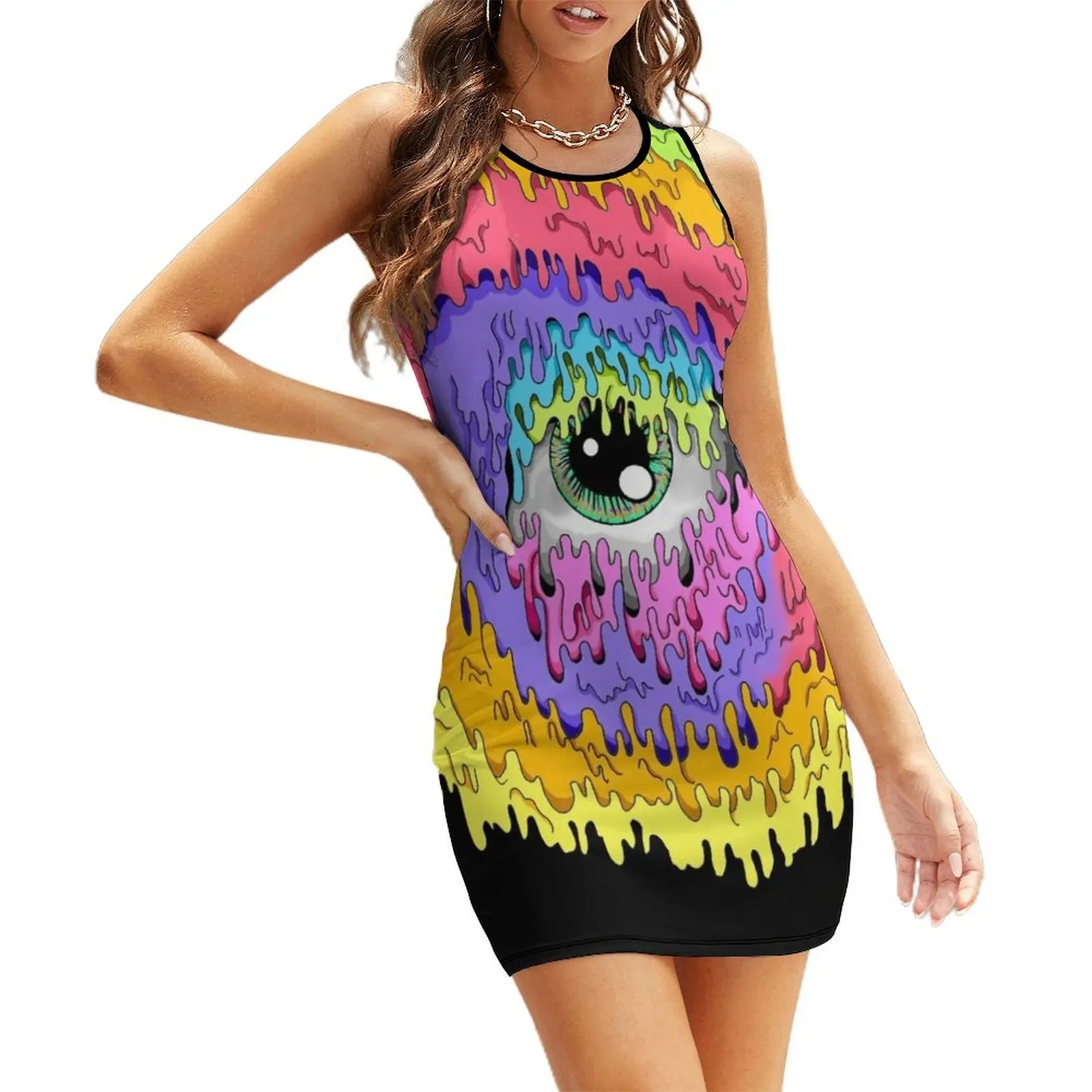 

Open Your Eye Sleeveless Sundress Dress women luxury evening dresses for women 2025 women's elegant loose dresses