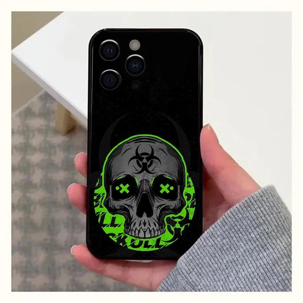 Danger Radiation Zone Gas Mask Phone Case For Apple iPhone 15,14,13,12,11,Pro,X,XS,Max,XR,Plus,Mini Soft Black Cover