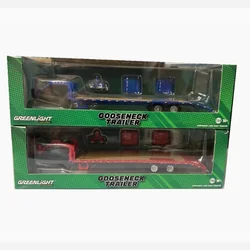 Greenlight 1:64 Scale Gooseneck Flatbed Truck Trailer for Pickup SUV Alloy Car Model Toy Gifts Collection Static Display44cm 1/3