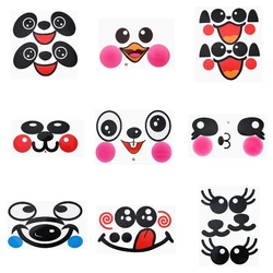 5/10pcs Balloon Wave Ball Cartoon Shape Sticker Handmade Creative DIY Decoration Super Cute Animal Eye Expression Self Adhesive