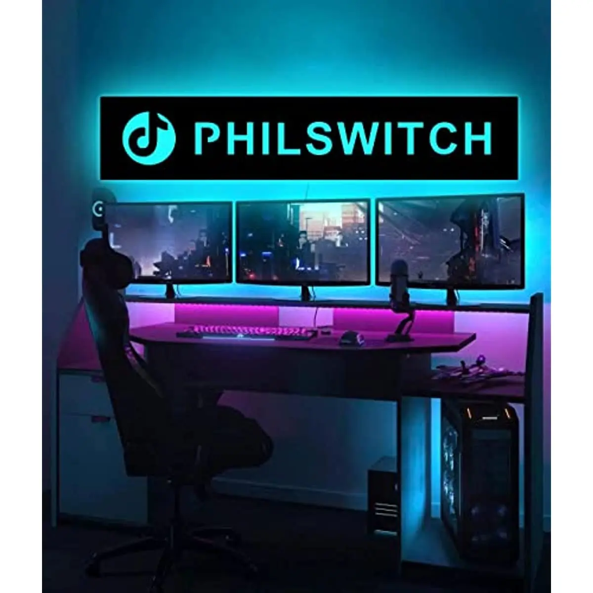 Personalized Gamer Tag for Twitch Wall Lamp Custom Wooden LED USB Night Light Remote Control to Change Color Gamer Tag Neon Sign