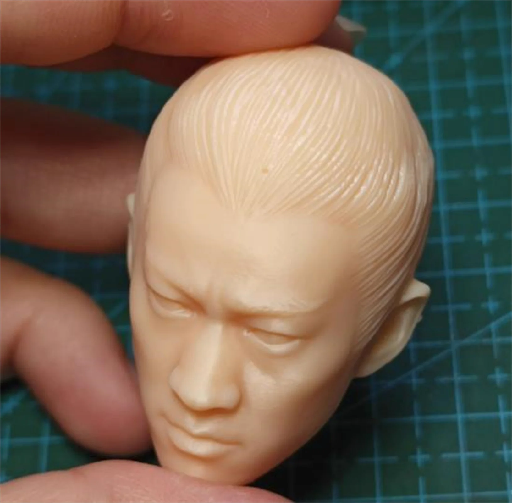 Damska głowa rzeźbiona, starożytny Trójcień, Lu Bu, model 3D w skali 1/6, rzeźba żołnierza, anime, pasuje do figurek akcji 12-calowych.