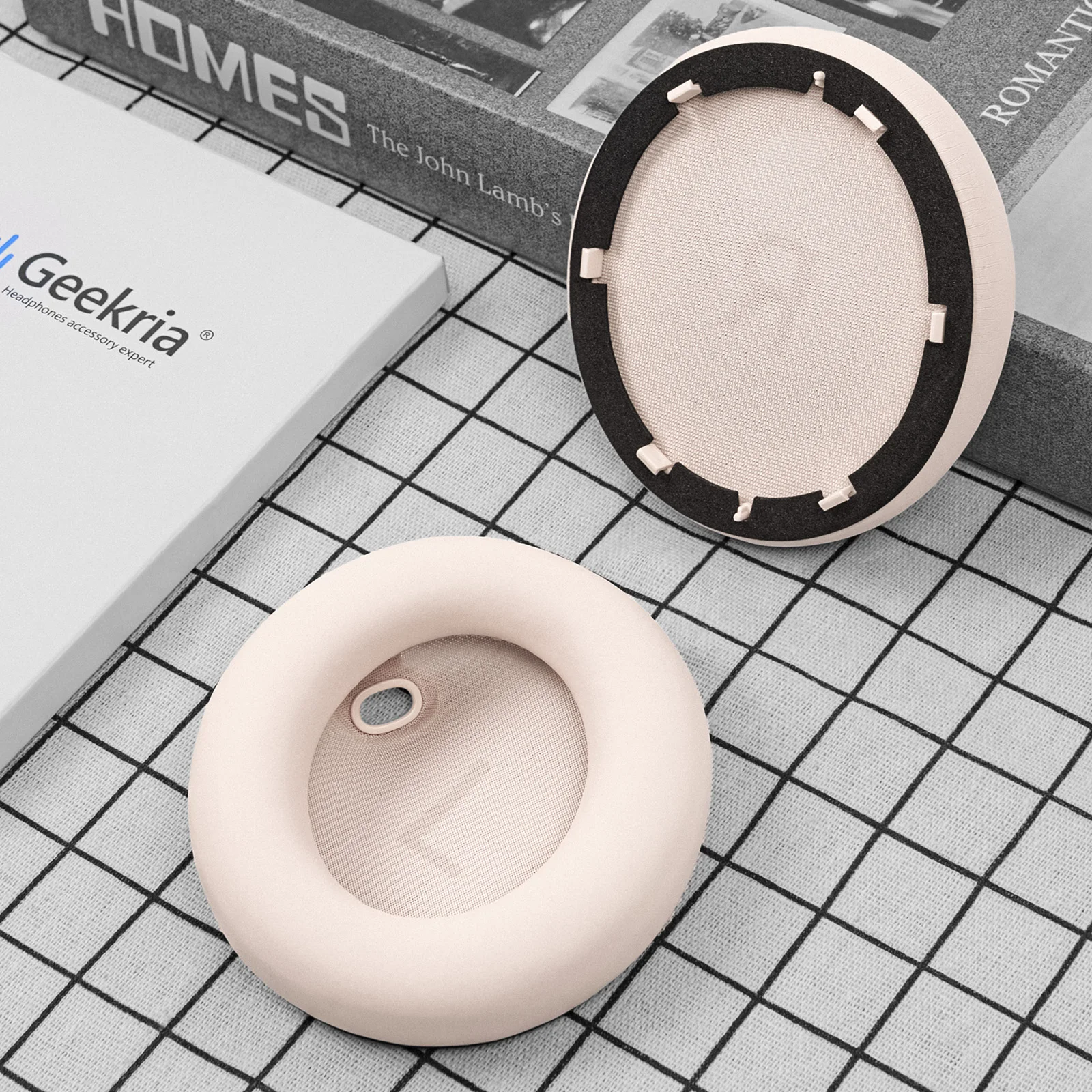 Almohadillas de repuesto Geekria QuickFit para auriculares Anker Soundcore Space One, almohadillas para auriculares