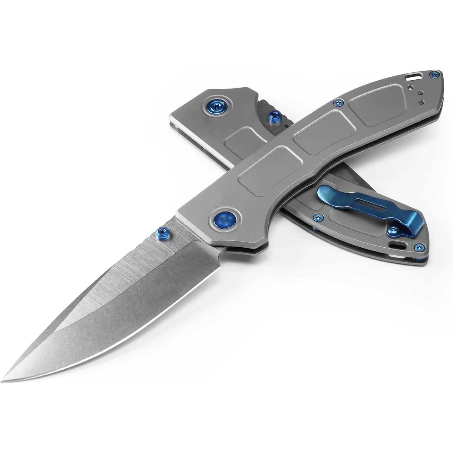 

Bm 748 EDC Knife with Gray Titanium Handle (Folding Knife) m390 steel blade