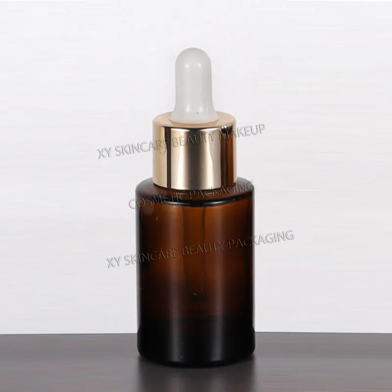 

10pcs 30ml amber dropper bottles cosmetic glass bottles skincare essential oil bottles glass container