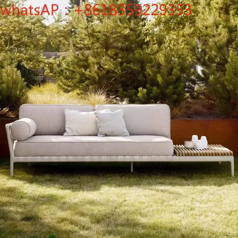 Nordic high-end rattan woven outdoor sofa courtyard balcony villa hotel outdoor garden outdoor leisure sofa combination