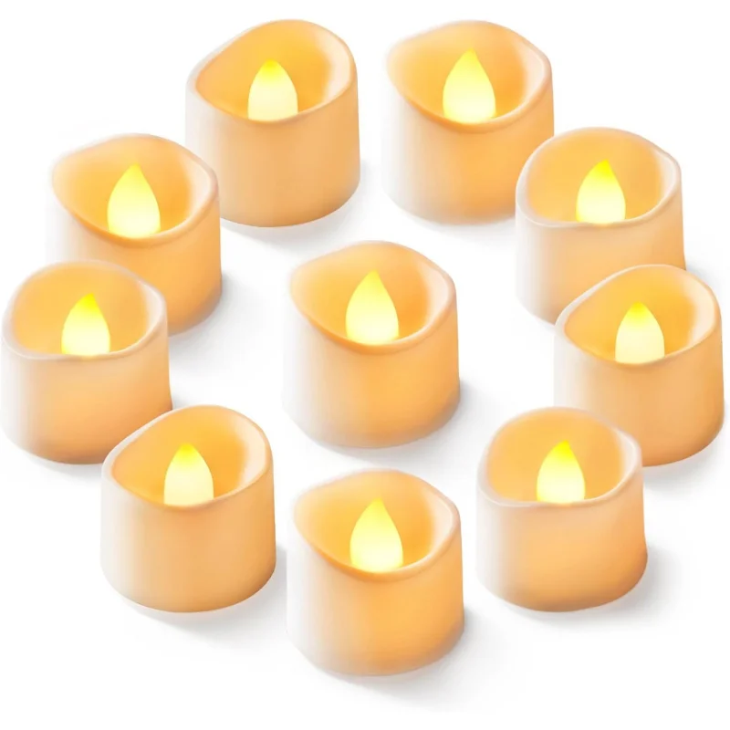 

12 Pack Flameless LED Tea Lights Battery Operated 200 Hour Fake Candles for Wedding Christmas Halloween Home Decoration