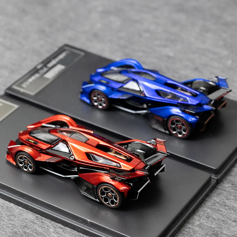 LM 1/64 Vision GT V12 VGT coche de carreras de aleación fundido a presión y vehículos de juguete modelo de coche a escala en miniatura para niños