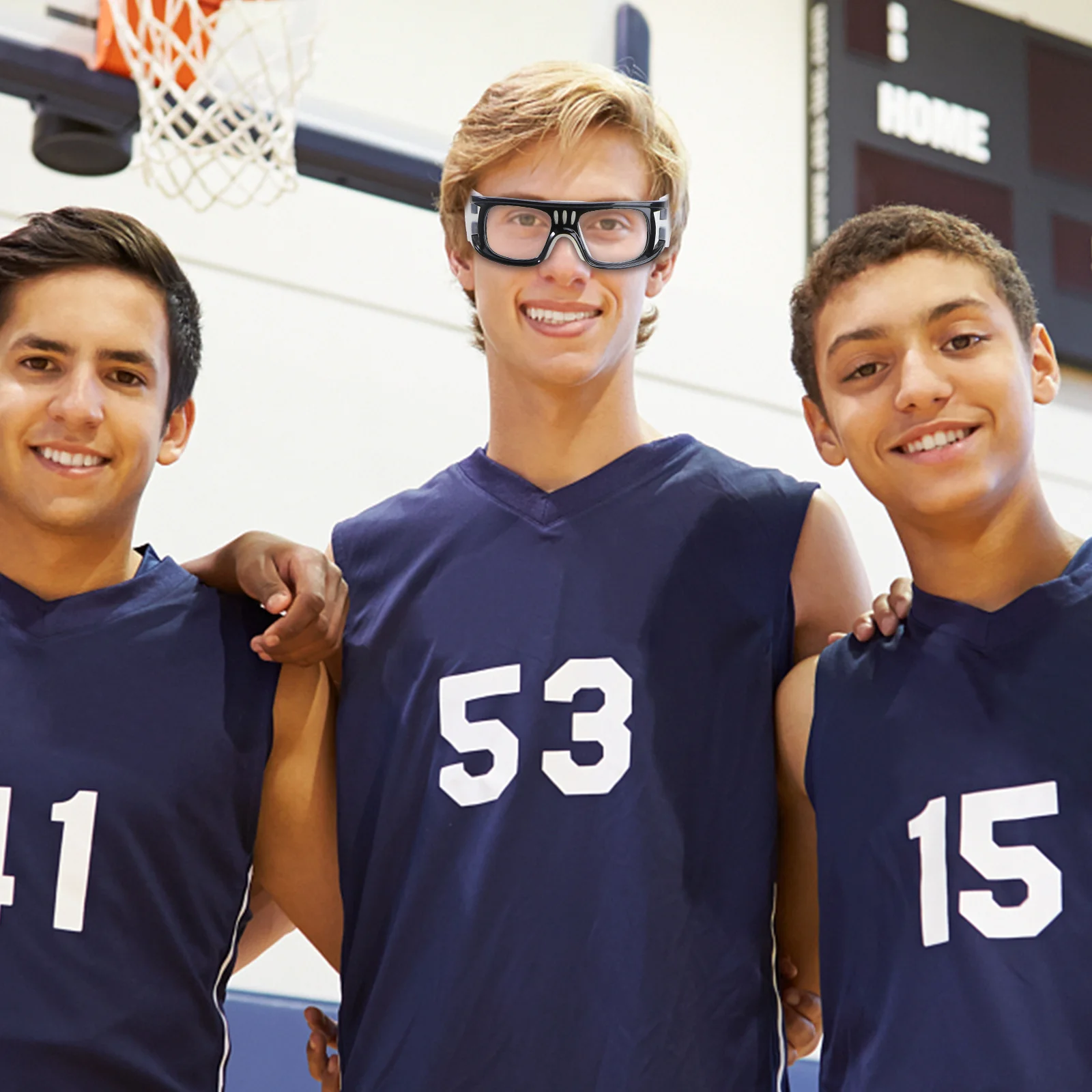 Shockproof Protective Sports Goggles Black Uv400 Durable Basketball Football Soccer Cycling Outdoor Safety Glasses