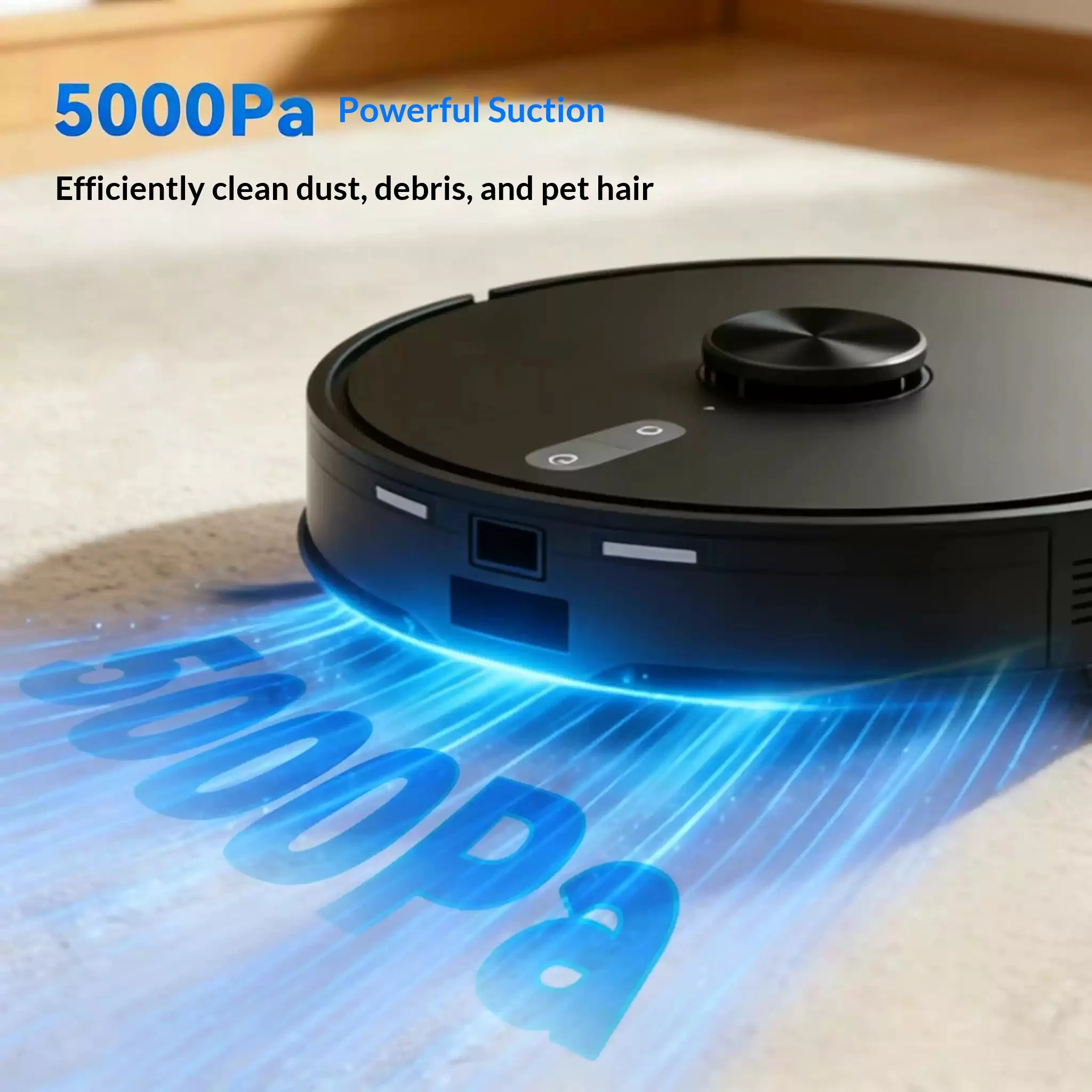 SUONO Sweeping Robot Vacuum Household automatic ultra-thin Robot Vacuum Cleaner 5000Pa strong suction Efficient cleaning
