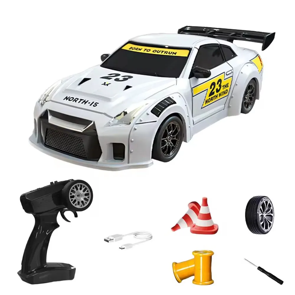 

S916 RTR Mini 1/43 2.4G 4WD Drift RC Car Gyro GTR Race LED Light Radio Control High-Speed Motor On-Road Racing Vehicle Model Boy
