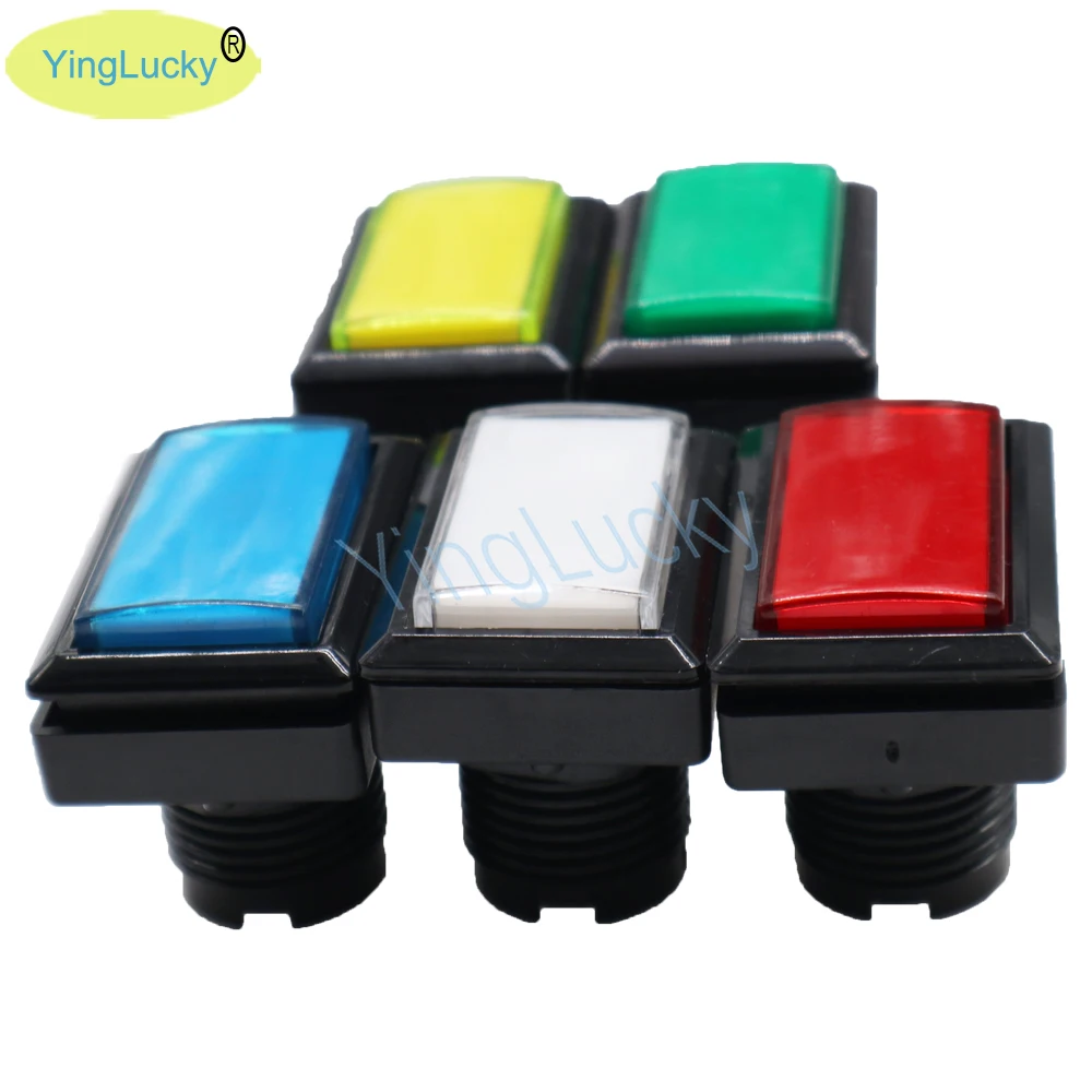 Product details of Rectangular LED Arcade Push Button 50*33mm illuminated Slot Game button 5 color Red Blue White Green Yellow