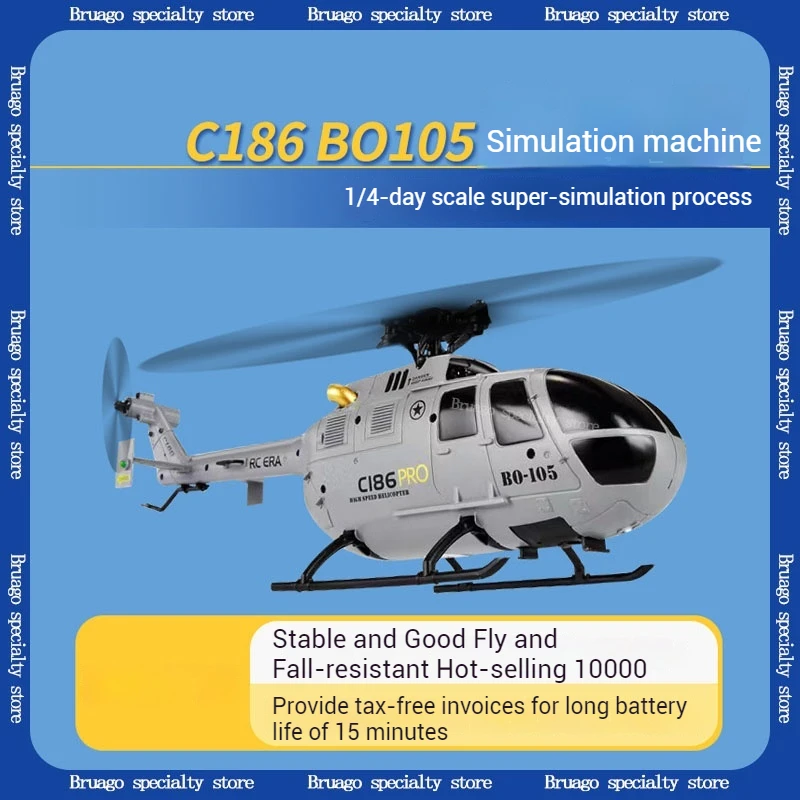 

C186 Remote-Controlled Model Helicopter Unmanned Simulation Combat Aircraft Single Propeller Four Drop Resistant Children'S Toy