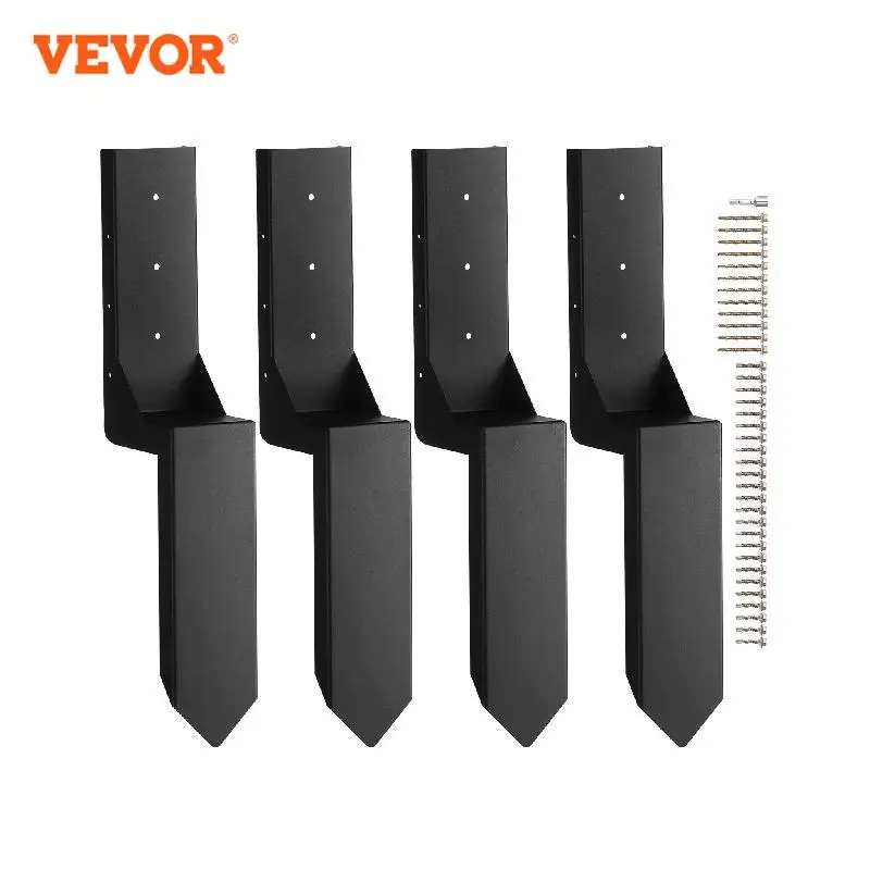 VEVOR Fence Post Anchor Repair Kit Post Support Stakes Anchor Ground Spike for Repair Tilted Broken Wood Fence Post Enveloping