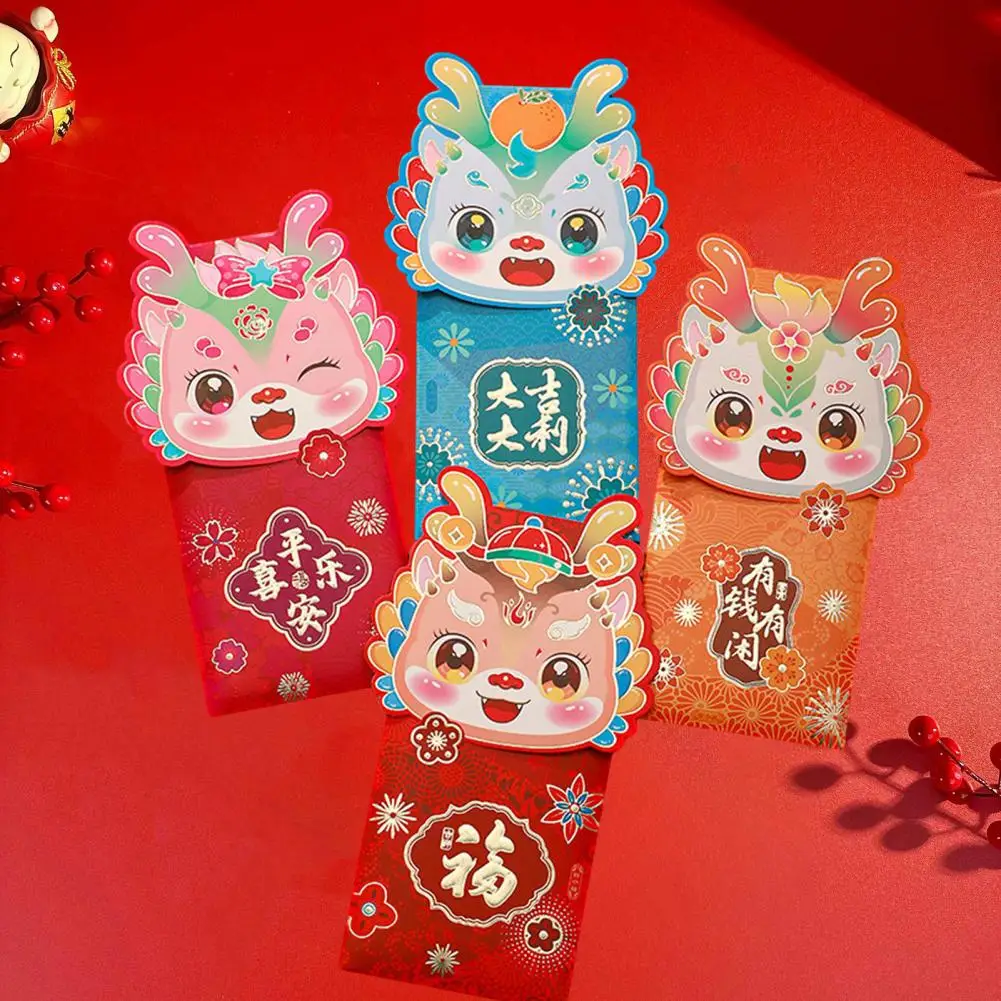 

Fine Workmanship Packets Chinese New Year Envelopes Dragon Pattern Lucky Money Packets for Spring Festival Wedding Fine