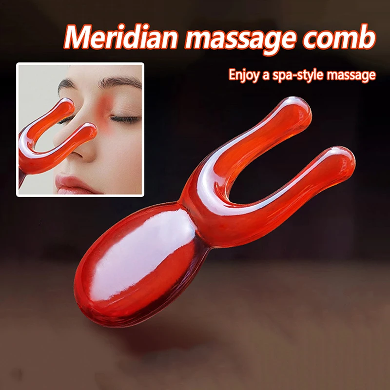 

1Pcs Red Plastics Nose Lifter Shaper Facial Acupoint Massage Multi-Functional Handheld Body Massage Caring Relaxation Tool