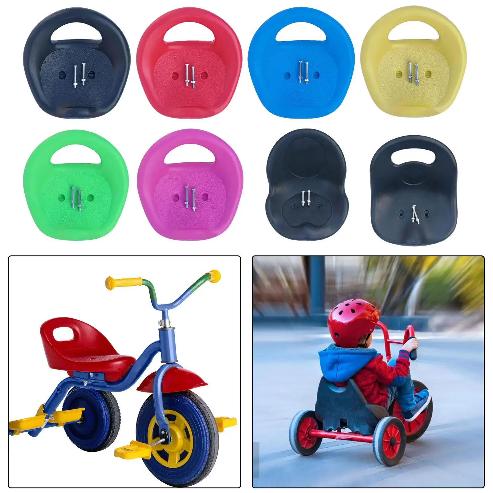 Kids Tricycle Seats Kids Tricycle Saddle Replacement Kart Seat Saddle Ride on Trike Racing Go Kart Car Seats Saddle for Bikes