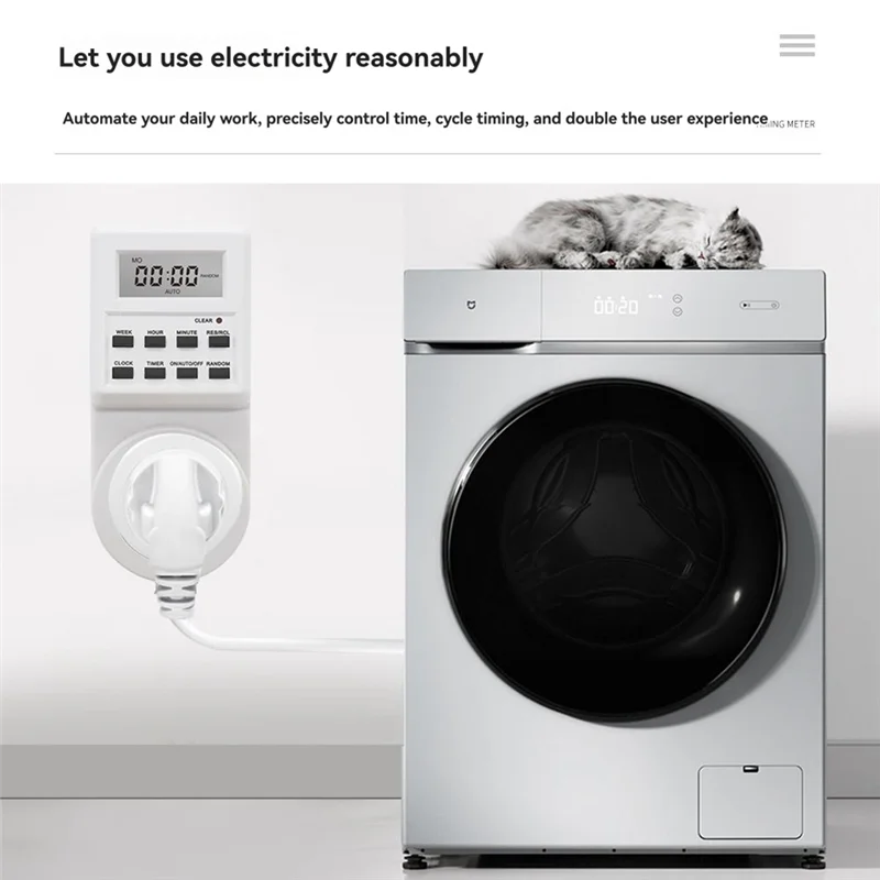 BOFO Kitchen Timer Outlet US Switch Socket 120V- 60Hz 24 Hour Programmable Timing Socket US Plug