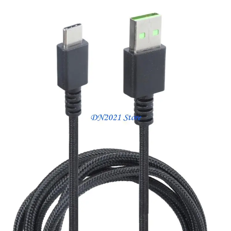 

F3KE Long Last Braided USB Type C Charging Wire for DeathAdder V2Pro Home Office Use