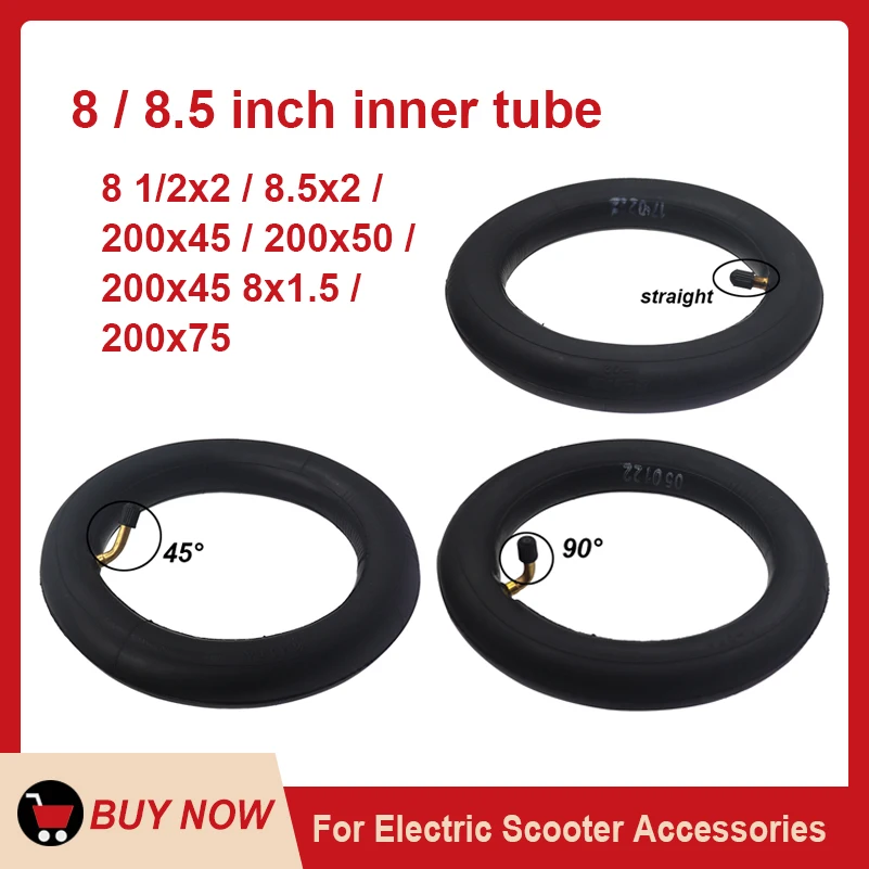 8 1/2x2 .5x2 200x45 x1.5 200x50 200x75  Butyl Inner Tube for  / .5 Inch Camera Tire  Electric Scooter  Baby Carriage Tyre