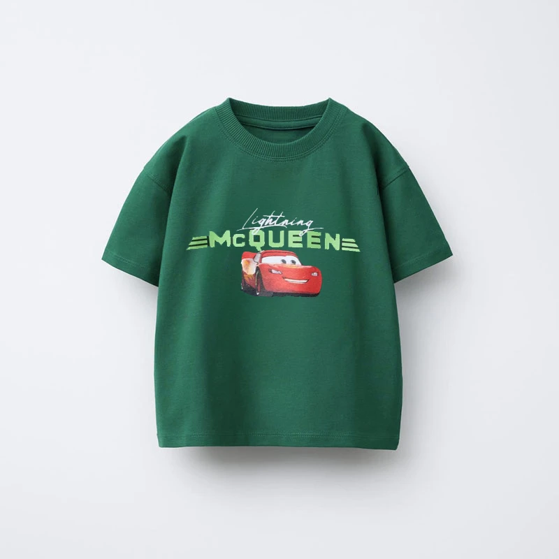 Vestiti estivi Disney 2-7 anni Ragazzi Cartoon TShirt Moda casual Manica corta Bambini Cartoon Stampato Nuovo stile T-shirt in puro cotone