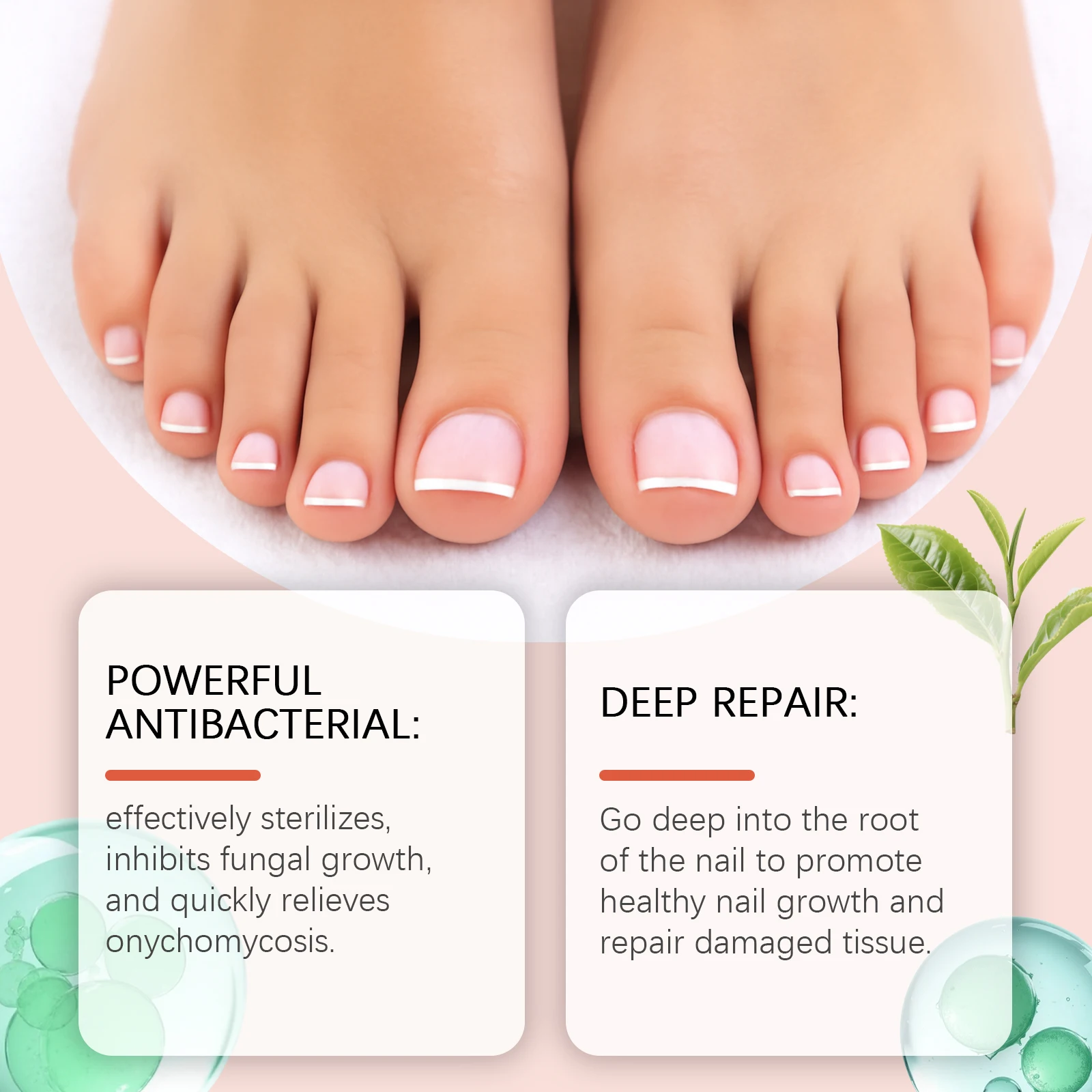 เซรั่มรักษาเชื้อราเล็บเท้า สูตรเข้มข้นพิเศษ แก้เล็บหักงอ ซ่อมแซมเล็บที่หนา ดำคล้ำ เลือนสี หรือเสียหาย บำรุงและฟื้นฟูเล็บเท้า ขนาด 15 มล.