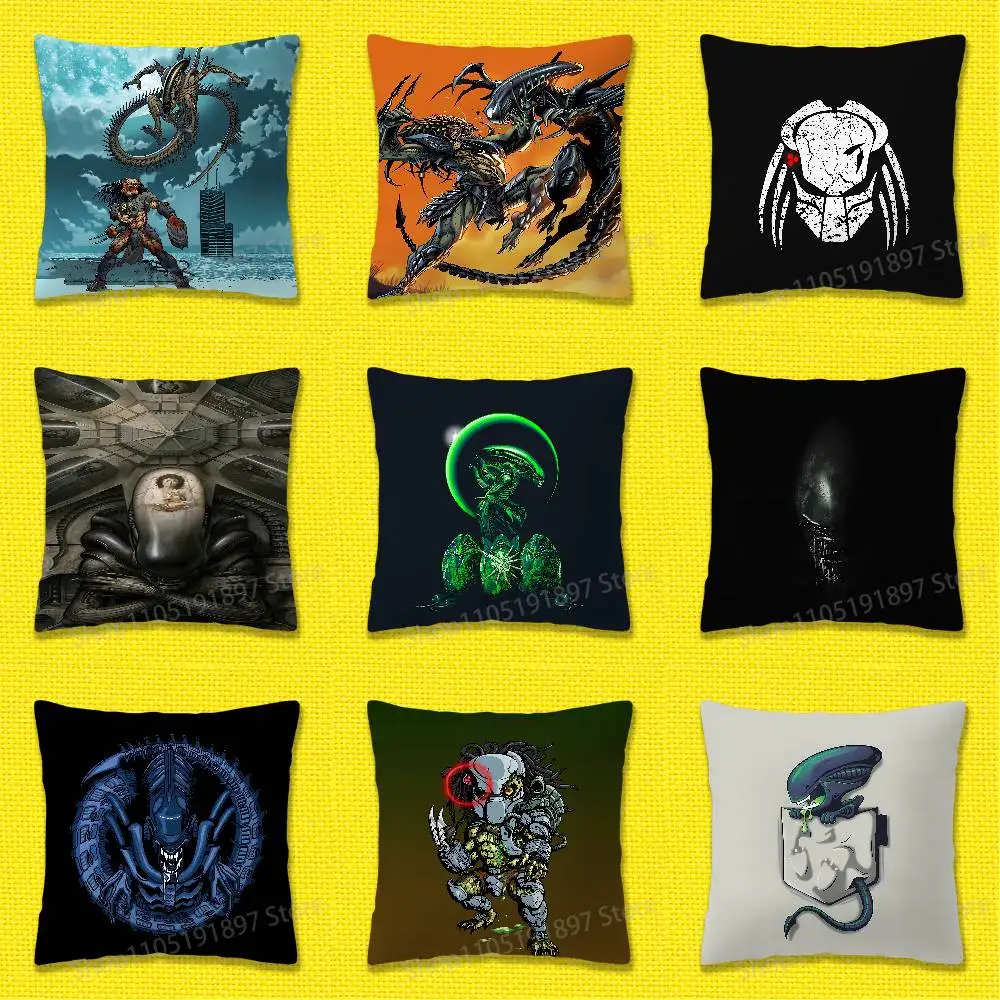 

X-Xenomorph Alien P-Predator Throw Pillow Case For 30x30cm 40x40cm 45x45cm 50x50cm 55x55cm Square Sofa Pillowcase Shell