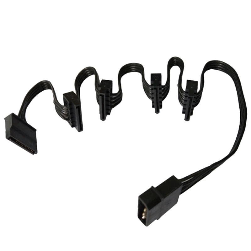 Linha de alimentação do disco rígido, 4 pinos para 5 Sata, 1 ponto 5 Multi-Interface