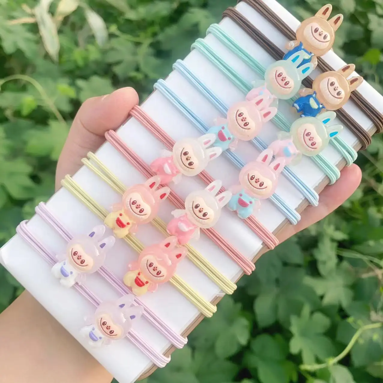 

12PCS Kawaii Rabub Anime Hair Band, Hair Rope, Fashion Girl Hair Accessories, Rubber Band, Children's Gifts