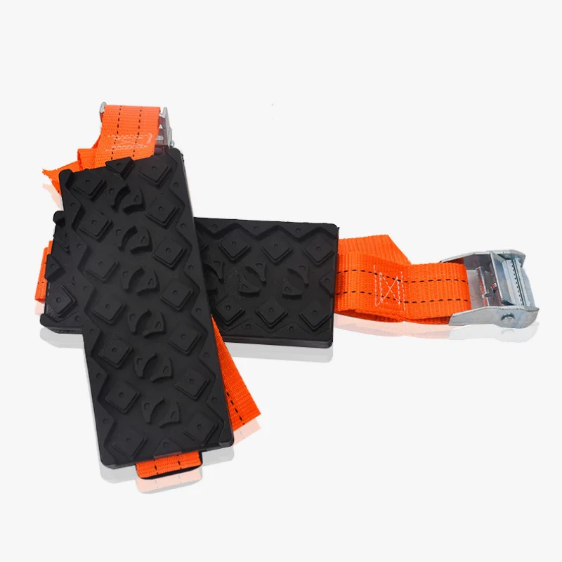 1/2pcs Durable Anti-Skid Car Tire Traction Blocks Emergency Snow Mud Sand Tire Chain Straps for Snow Mud Ice