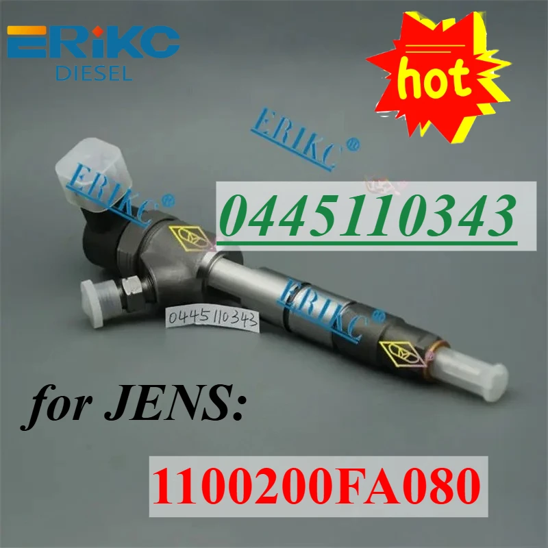 

ERIKC 0445110343 Fuel Injector Nozzle 0 445 110 343 Common Rail Fuel Injection 0445 110 343 for JENS 1100200FA080