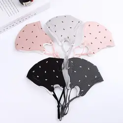 Sweet Dustproof Anti-fog Men Winter Adult Mouth Mask Face Cover Bow Face Mask Cloth Mask