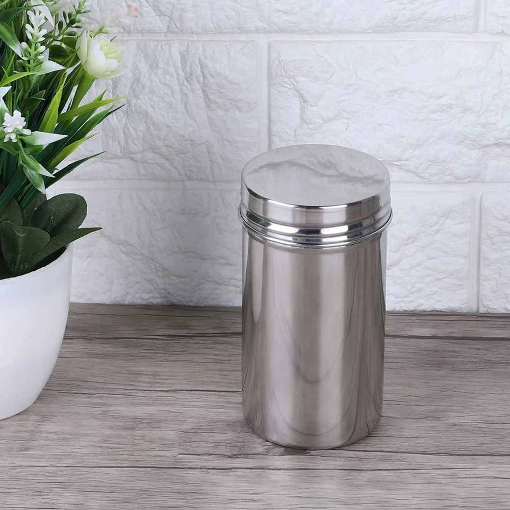 304 Stainless Steel Sealed Storage Jar 275ml/420ml Round Shape Portable Tea Canister Kitchen Storage Canister Travel Use