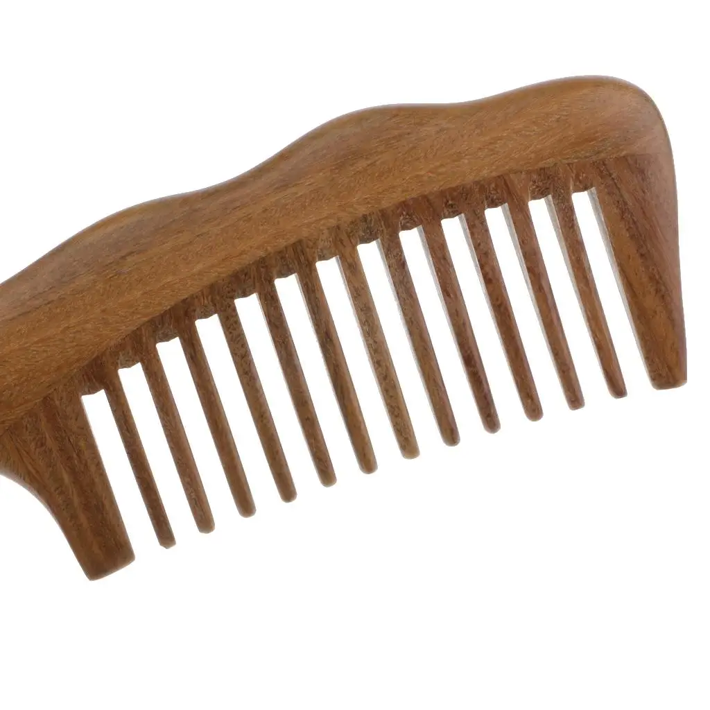 Wide Hair Comb Sandalwood Pocket Size Wood Comb Natural Grain Detangling Grooming Brush for Family or Travel
