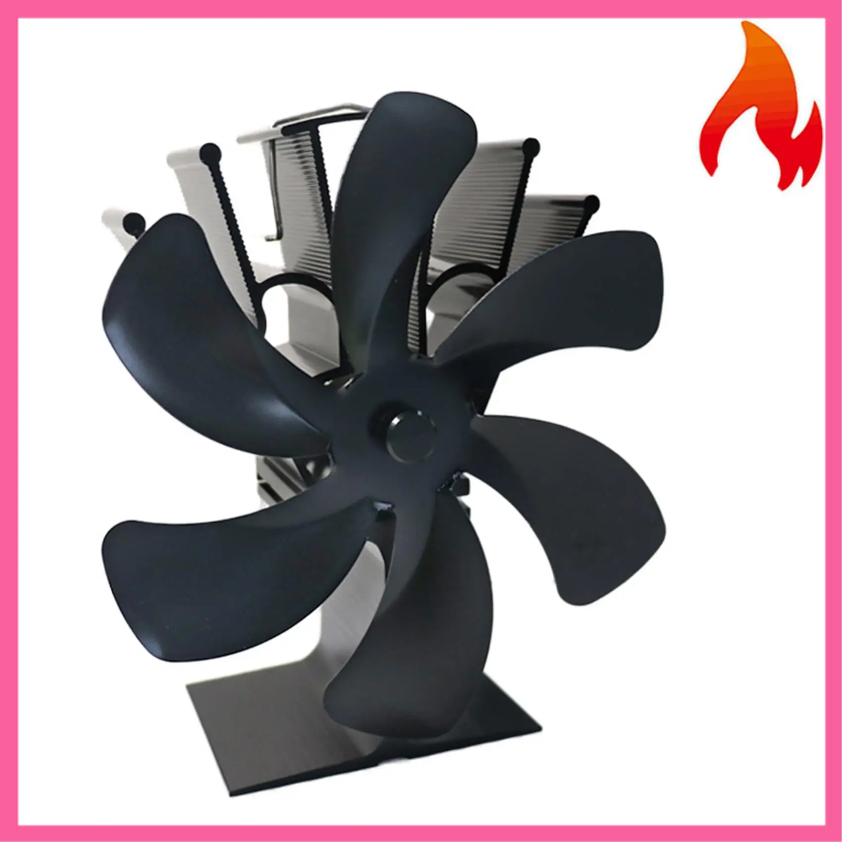 

Горячий вентилятор для камина, диаметр 180 мм, лопасть вентилятора из алюминиевого сплава, 6 лопастей, печь, пламя, бутан, газовая плита, вентилятор для камина