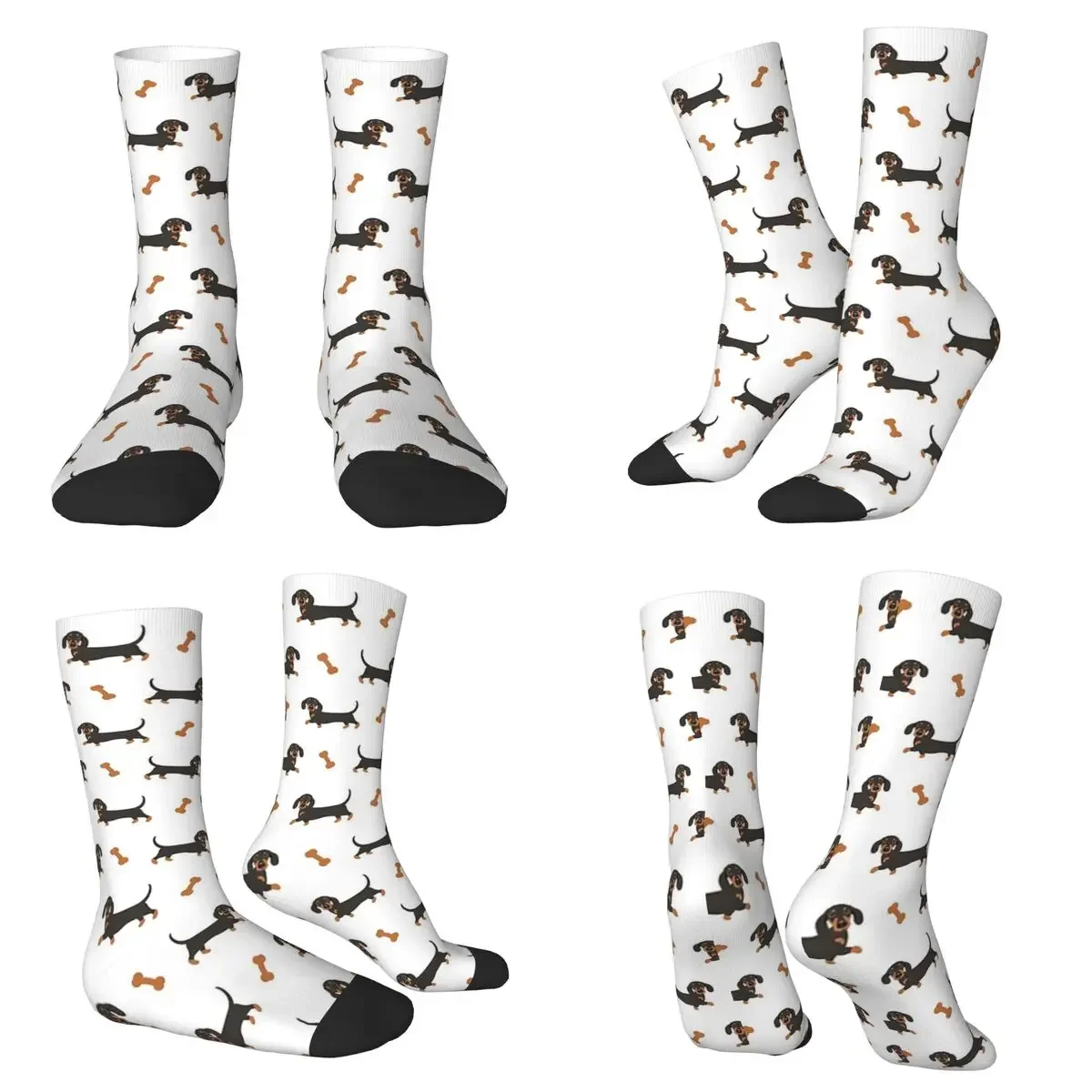 

Black And Tan Dachshund Sausage Dog Socks Sweat Absorbing Stockings All Season Long Socks for Man Woman Valentine's Day Gifts