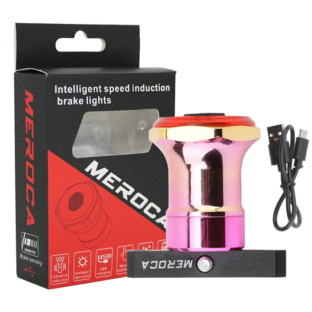 Bicycle Accessories Bike Rear Tail Light Safety Smart Lamp Tail Light USB High-capacity Battery LED BicycleLamp