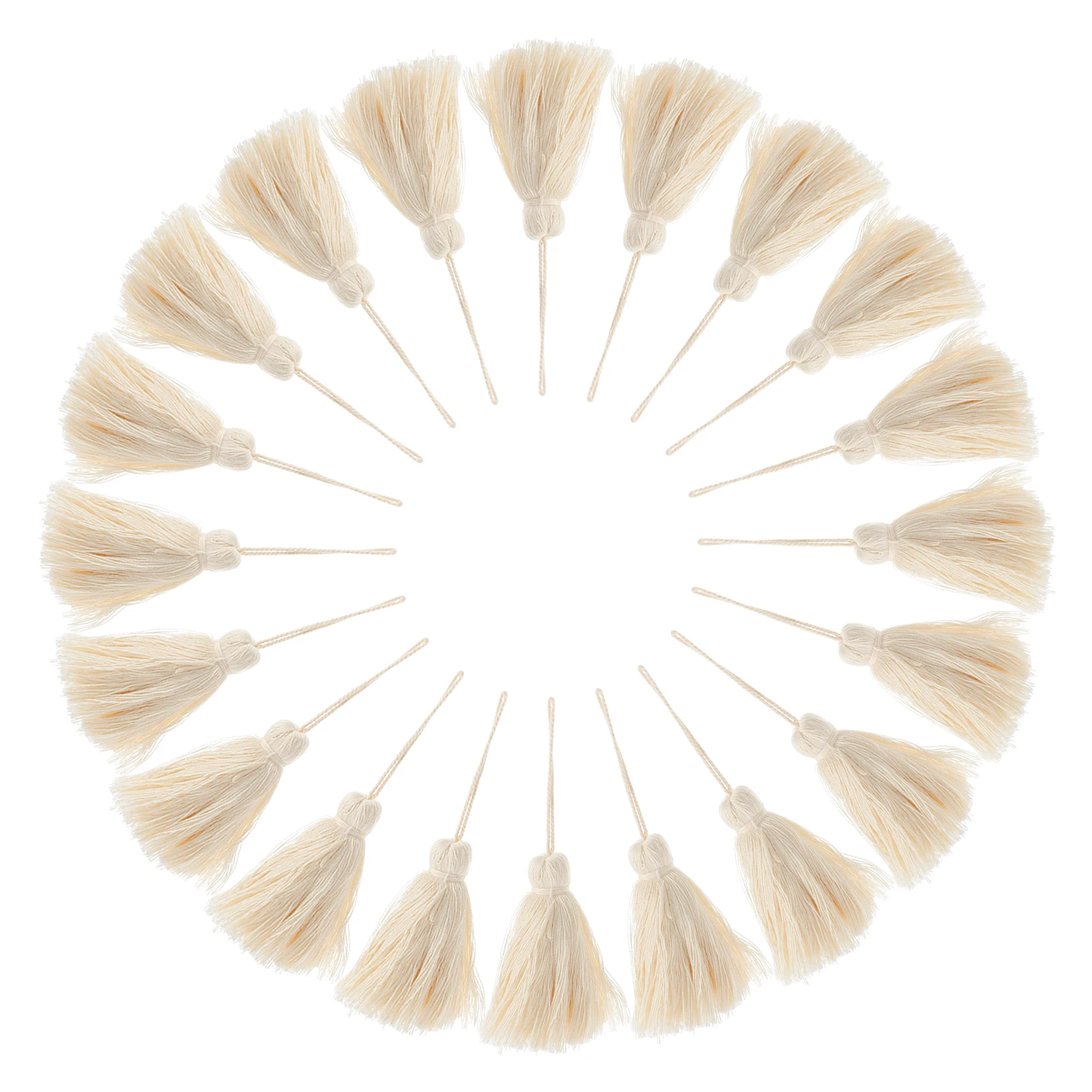 

20Pcs Tassels for Decoration Soft Cotton Thread Handmade Versatile Pillow Curtain Blanket Tablecloth DIY Tassel Accessories